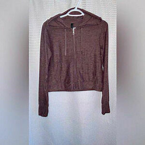 Women’s Kyodan super soft stretchy heather plum full zip sport Jacket‎ Sz small